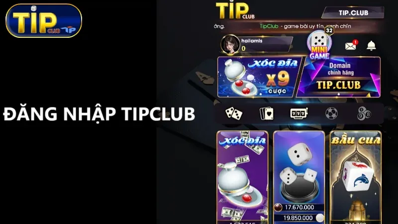 Đăng nhập vào tài khoản Tipclub để rút tiền