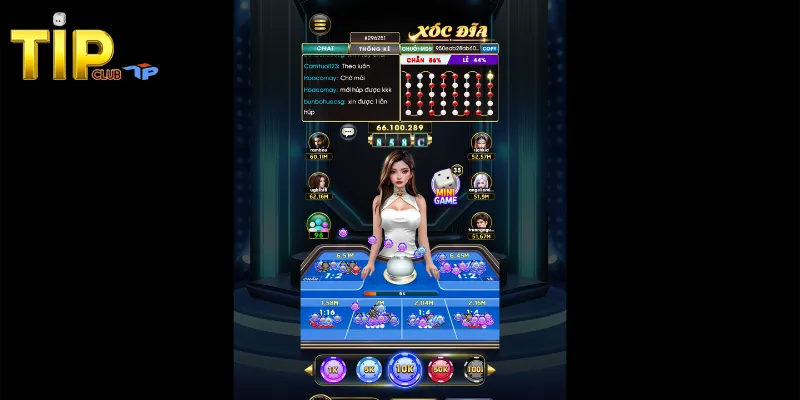 Giải thưởng trong game xóc đĩa tại Tipclub cực hấp dẫn